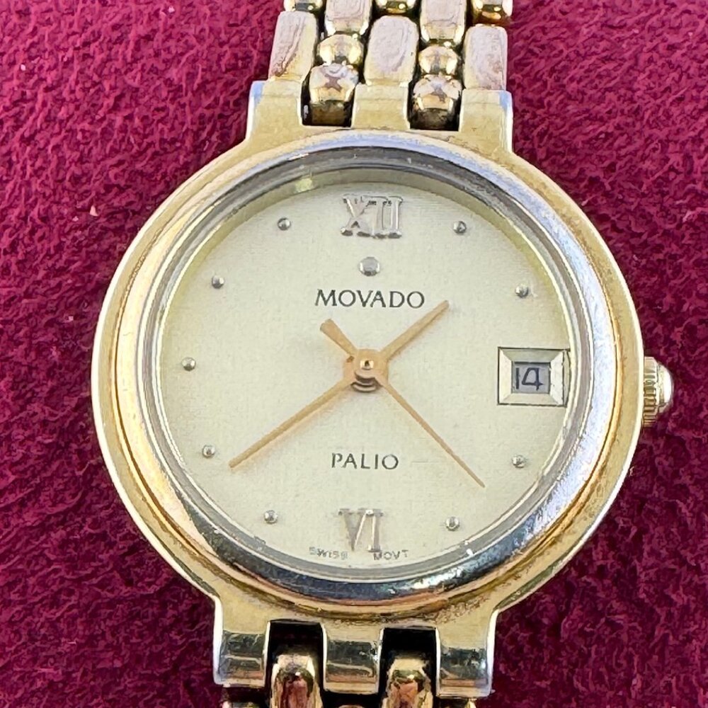 Vintage Movado Palio Watch 18K Gold Plated